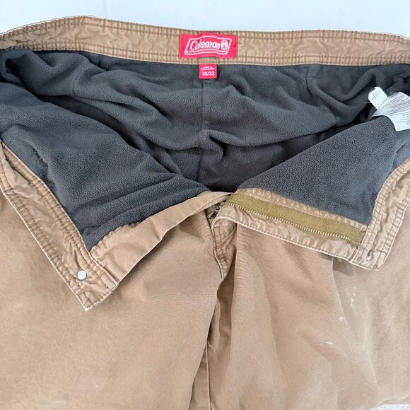 Coleman Mens 38/32 Fleece-Lined Utility Pants Carpenter Outdoor Workwear - Picture 5 of 16